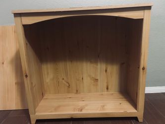 3 fr  by 3 fr shelf /book  case /knick knack collector lol idk but sold piece of wood 3 fr by 3ft comes with one shelf unit to install