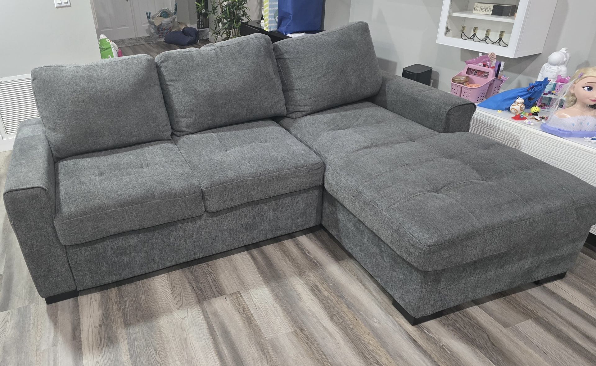 Sleeper sofa with storage