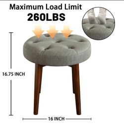 2 New With Box Never Used High-quality Brand Velvet Sofa Stool Or Ottoman Gray Color Make Me A Reasonable Offer For Both 