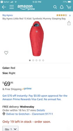 Excellent kid’s sleeping bag, 15 degrees