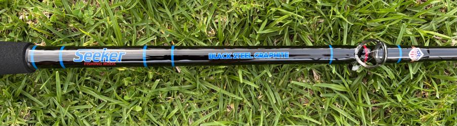 Seeker Black Steel Graphite 270H Fishing Rod Brand New