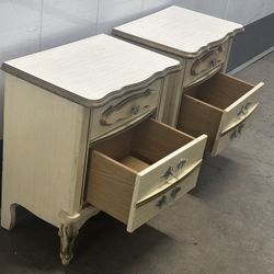 French Provincial Nightstand vintage wood side table Sears Bonnet dixie mcm 70s Vintage nightstand