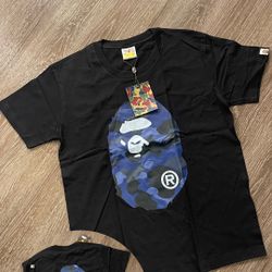 BAPE Blue Camo Head Tee