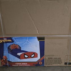 Brand New Factory Sealed Spider Man Upholstered Twin Bed 