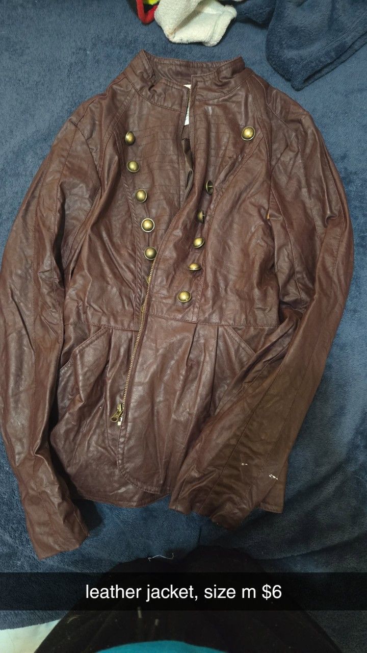 brown vintage leather jacket