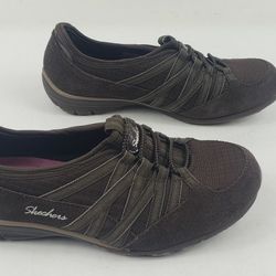 Skechers Womens Relaxed Fit Conversations Holding Aces Shoe Size 6 Brown 22551 