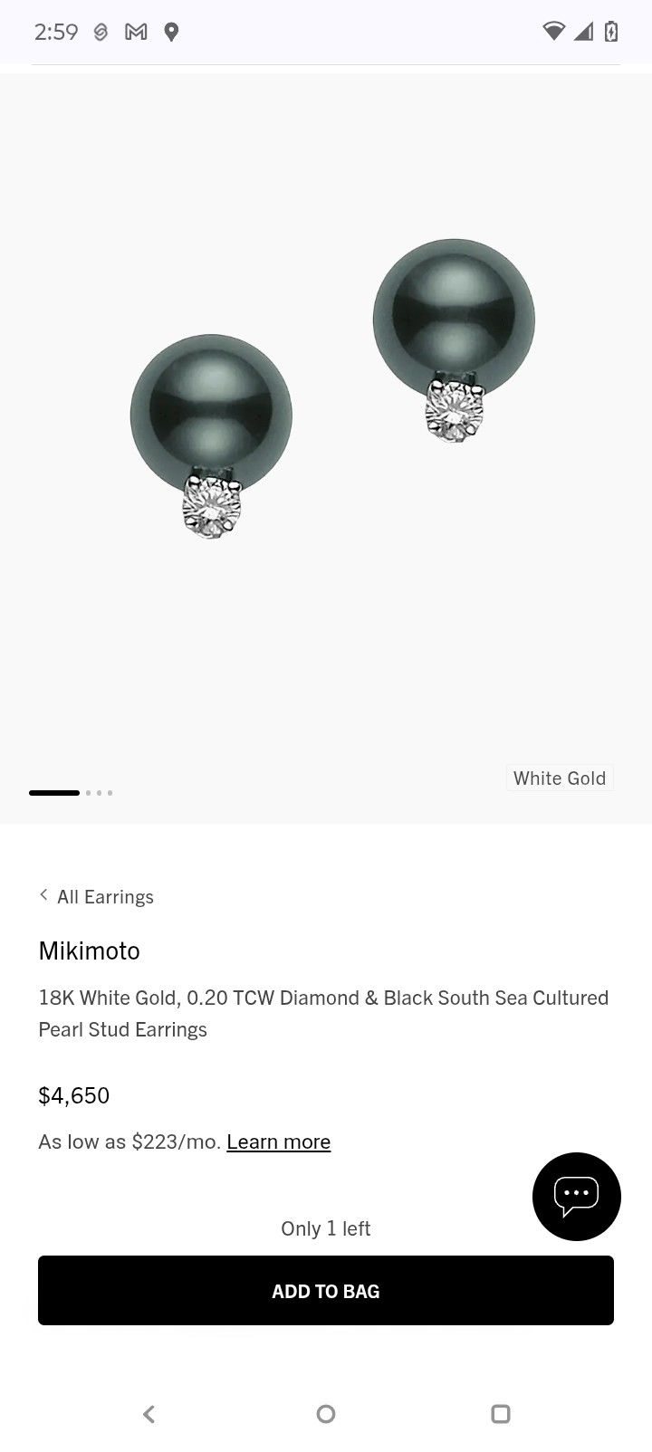 Mikimoto Black South Sea Pearls