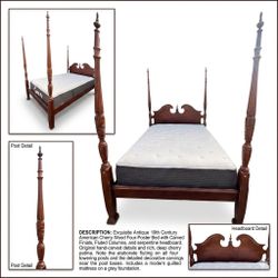 Full Furniture Style Set: Mahogany Queen bed, 6 drawer, and armoire