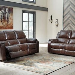 Rackingburg Mahogany Power Reclining Set

