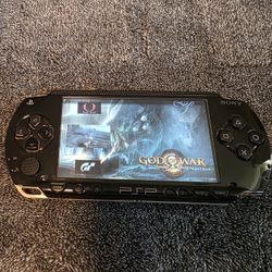 Playstation Psp 1000 Black Series Mod--ded Video Game Console 