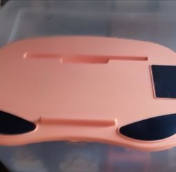 Pink Lap Desk For Tablet And Phone And A Lamp