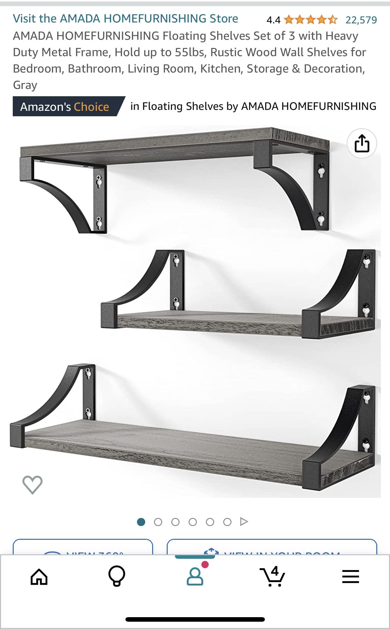 Rustic Wood Wall Shelves BRAND NEW
