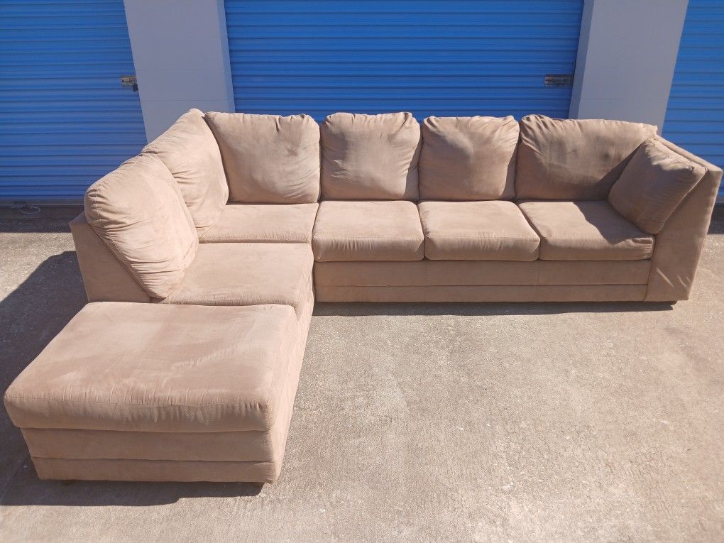 Ashley Furniture Tan 2pc Sectional $350 w/DELIVERY 