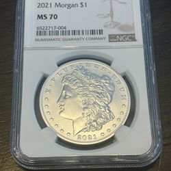 2021 Morgan Silver Dollar NGC Graded MS70