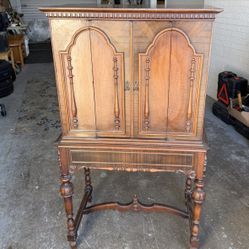 Antique Wooden Radio Cabinet
