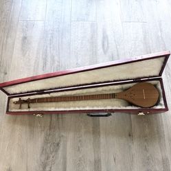 Traditional Persian Setar 4-Stringed Musical Instrument (case & electronic tuner included)
