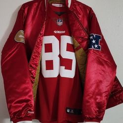 Mens Large Faithful To The Bay San Francisco 49ers Satin Jacket  