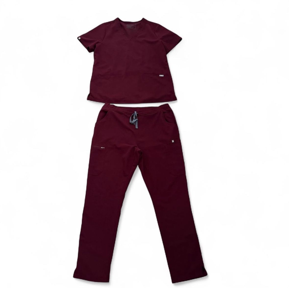Figs Burgundy yola scrub pants and scrub top set