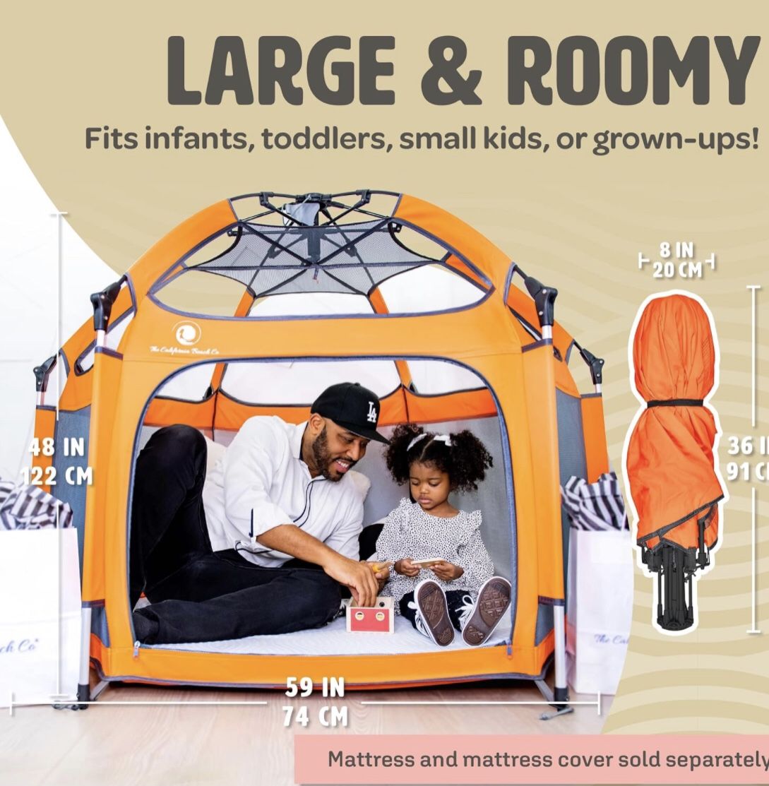 New,Premium Outdoor and Indoor Baby Playpen- Yard w/Canopy and Travel Bag