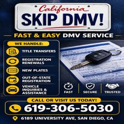 🚗 Skip the DMV Lines – Fast, Easy Auto Registration in San Diego! 🚗