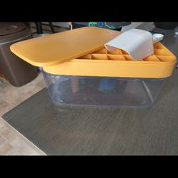 Lattice Silicone Ice Cube Container With Scoop