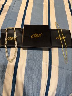GLD Cuban link & GLD diamond tennis chain
