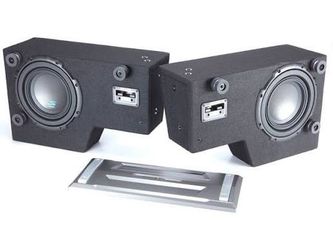 Alpine dual sub 8” ported u see rear seat truck box