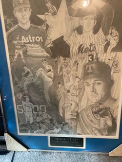 Martin woods Nolan Ryan memorabilia print