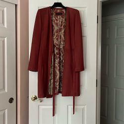 Lamb skin leather coat 