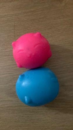 Blue and pink cool cats squishy
