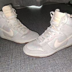 Nike Dunk Sky High Metallic Luster Wedge Sneaker. (Special Edition) Women's Size 8