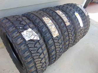 5 New Old Stock LT 275 65 18 Goodyear Wrangler MTR Kevlar Tires 6PLY Load Range C  Date 2011 & 2017