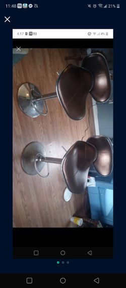Leather Vintage Style Bar Stools