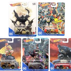 Hot Wheels 2022 Premium Pop Culture P Case Batman Set of 5 Cars【