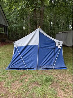 vintage white stag ranger canvas family cabin camping tent