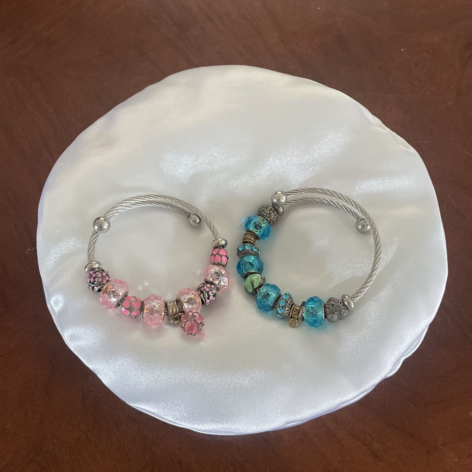 Adjustable Charm Bangle Bracelet Bundle