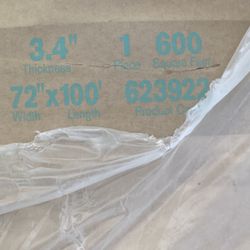 3 Rolls Insulation 72”x100’ 3/4 Inch Thick 