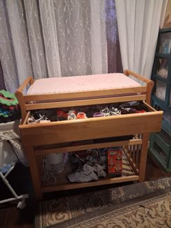 Wooden baby changer