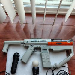 Complete PlayStation Move Sharp Shooter Bundle for PS3 – Motion & Navigation Controllers, Camera, Games – Fully Working!
