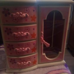 Mele & Co Pink With Flowers Jewelry Box 