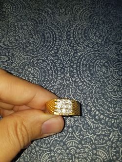 24k gold diamond ring