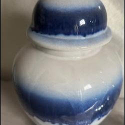 allen + roth Ceramic Ginger Jar 7.3 in x 7.3 in x 13.1 in