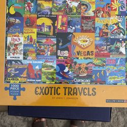 The Exotic Travels 1000-piece jigsaw puzzle by Lewis T. Johnson