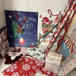 Brand New Christmas Bags, Papers, Boxes - All $20