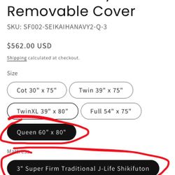 Japanese Futon (Slightly Used)