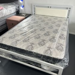 Metal Full Size Bed Frame And Mattress