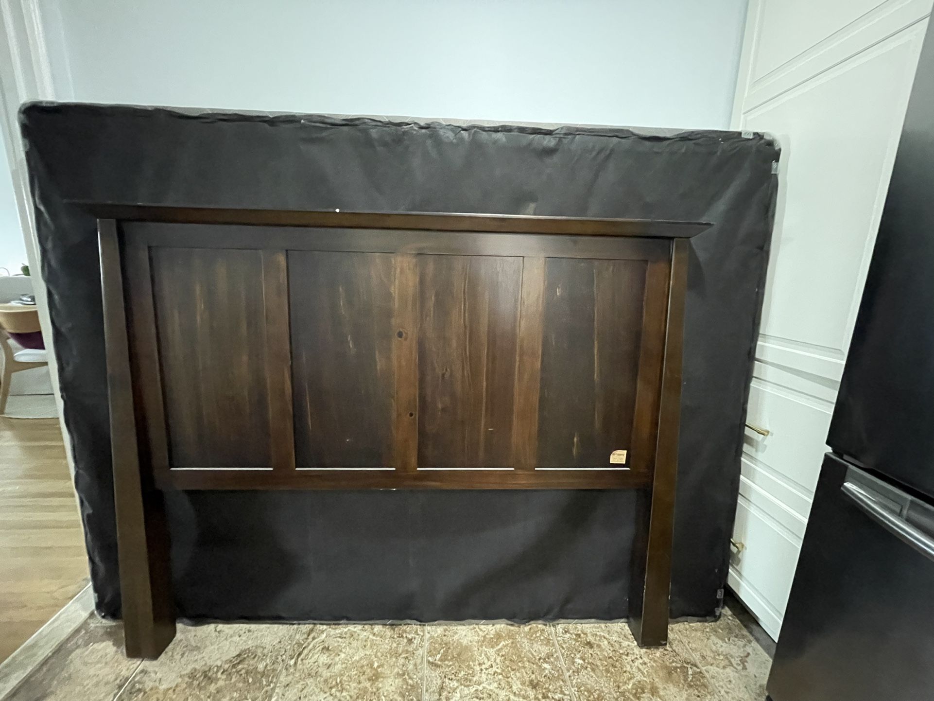 Free Headboard, Boxspring And Bed frame. Mattress Not Available 