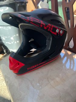 Demon Podium Full Face Helmet Black/ Red Large