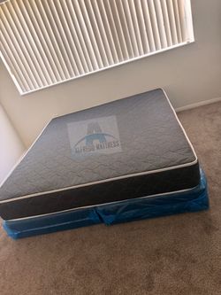 King mattress regular and box spring set (2pc - brand new)
