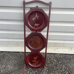 Edwardian Japanned Folding Cake Stand